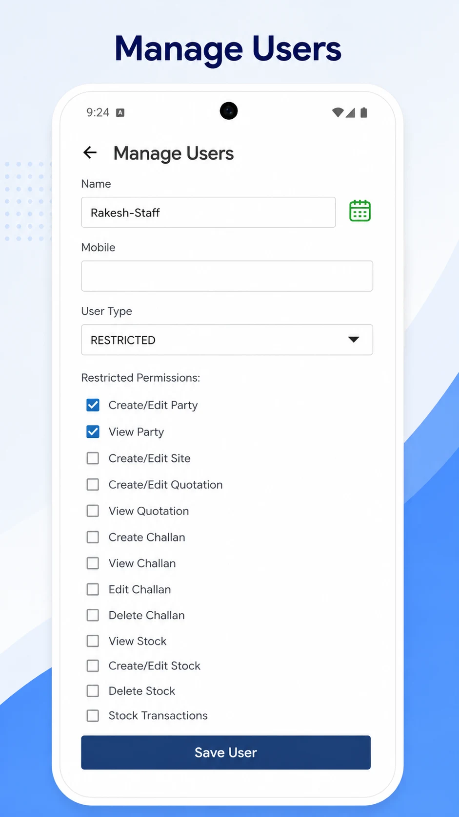 Shuttering & Scaffolding App screenshot